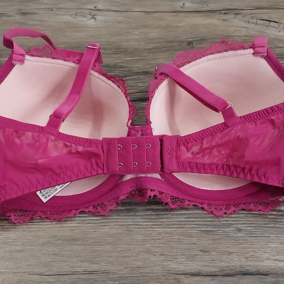 Victoria Secret Dream Angels Lined Demi Lace Bra 32ddd Pink Bra - Picture 3 of 6